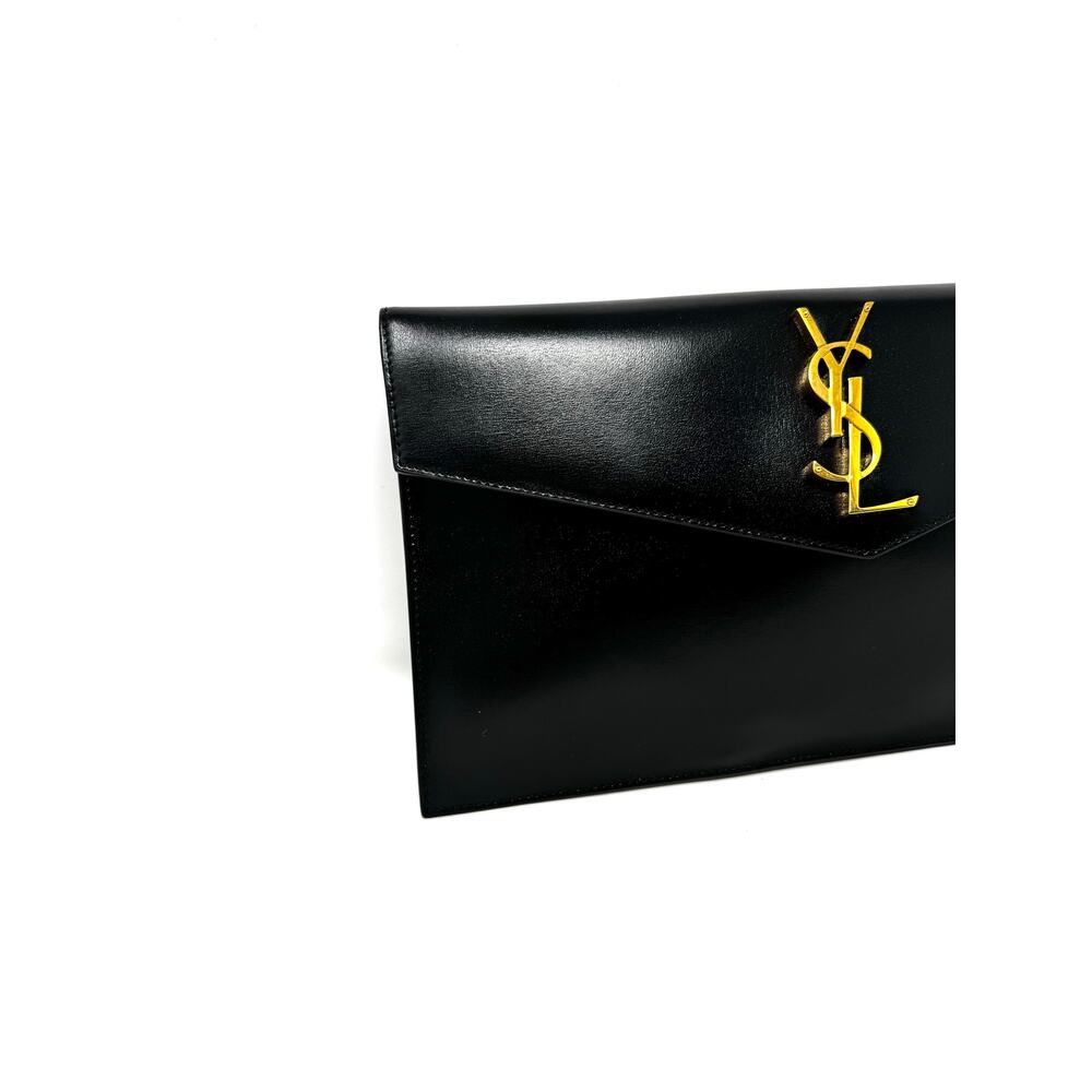 Saint Laurent Uptown Black Leather Pouch with Dustbag - Picture 3 of 10
